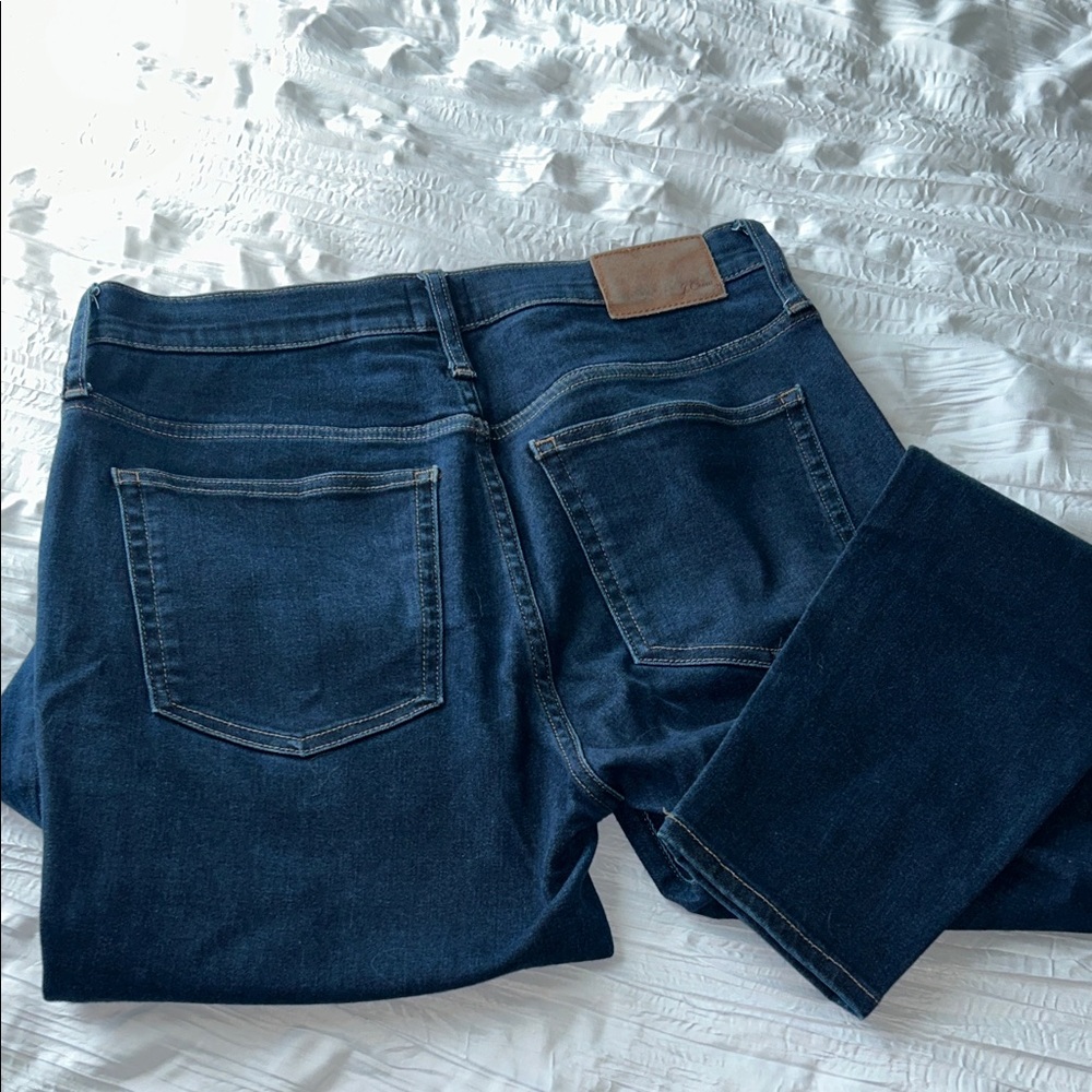 Jcrew size 10 30 Dark wash 10" high rise toothpick stretch Blue Jeans - Picture 6 of 12
